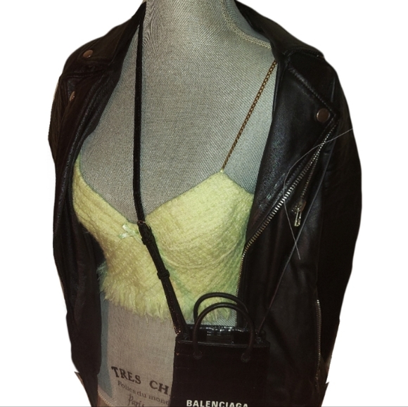 Alexander Wang *As Seen on celebrities* Tweed Bra w. chain straps yellow - Picture 4 of 16